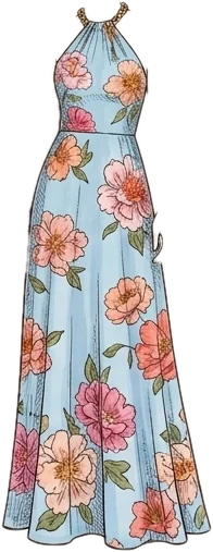 Halter Floral illustration