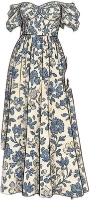 Off-Shoulder Floral illustration